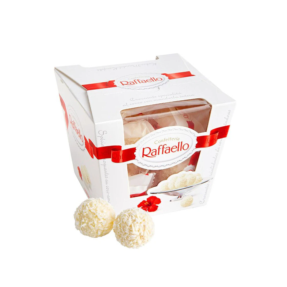Ferrero Raffaello Almond Coconut Candy 15 Count Pack of 6 Individually Wrapped Coconut Candy