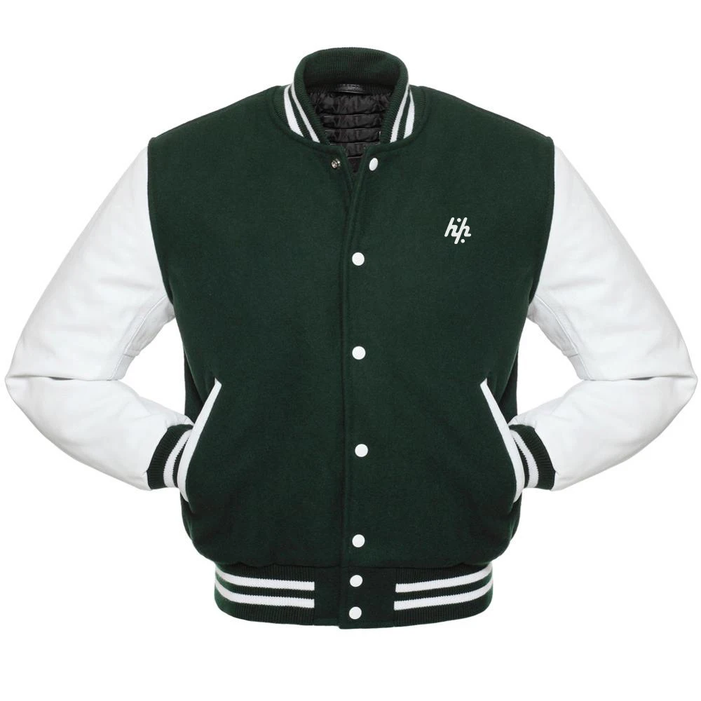 Custom New Letterman Fleece Baseball Melton Woolen Leather Sleeves Blank Varsity Jackets By Huzaifa Products