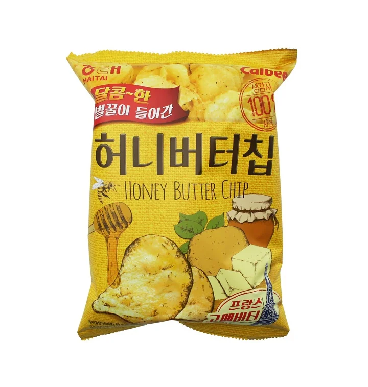 Honey Butter Chip 60g Contains Potato, mixed edible oil (sunflower oil, tocopherol, etc) made in Korea