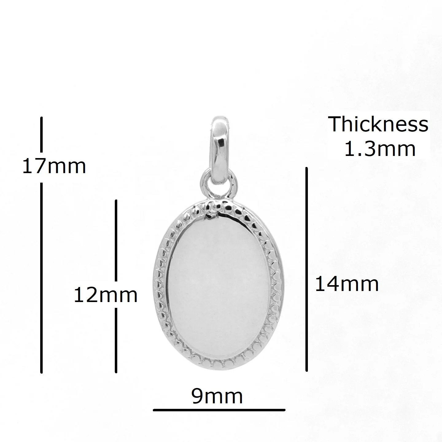 925 Sterling Silver Jewelry Gold Plated Jewelry Engraved Pendant Charms Plain Oval Blank Pendant Charm Jewelry Women