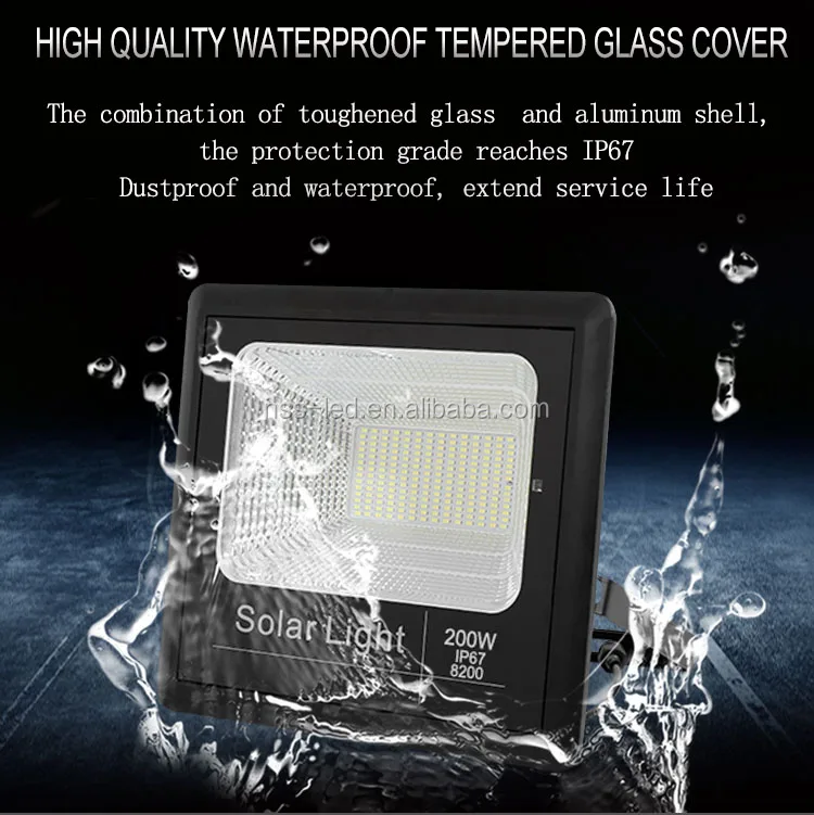  NSS SL27-A100w very good price IP67 100w powered waterproof led solar flood wall garden lights