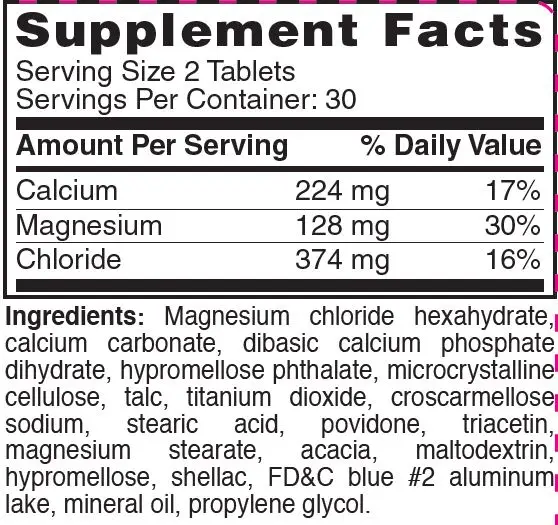 Mag64 - Magnesium Chloride with Calcium - 60 Tablets