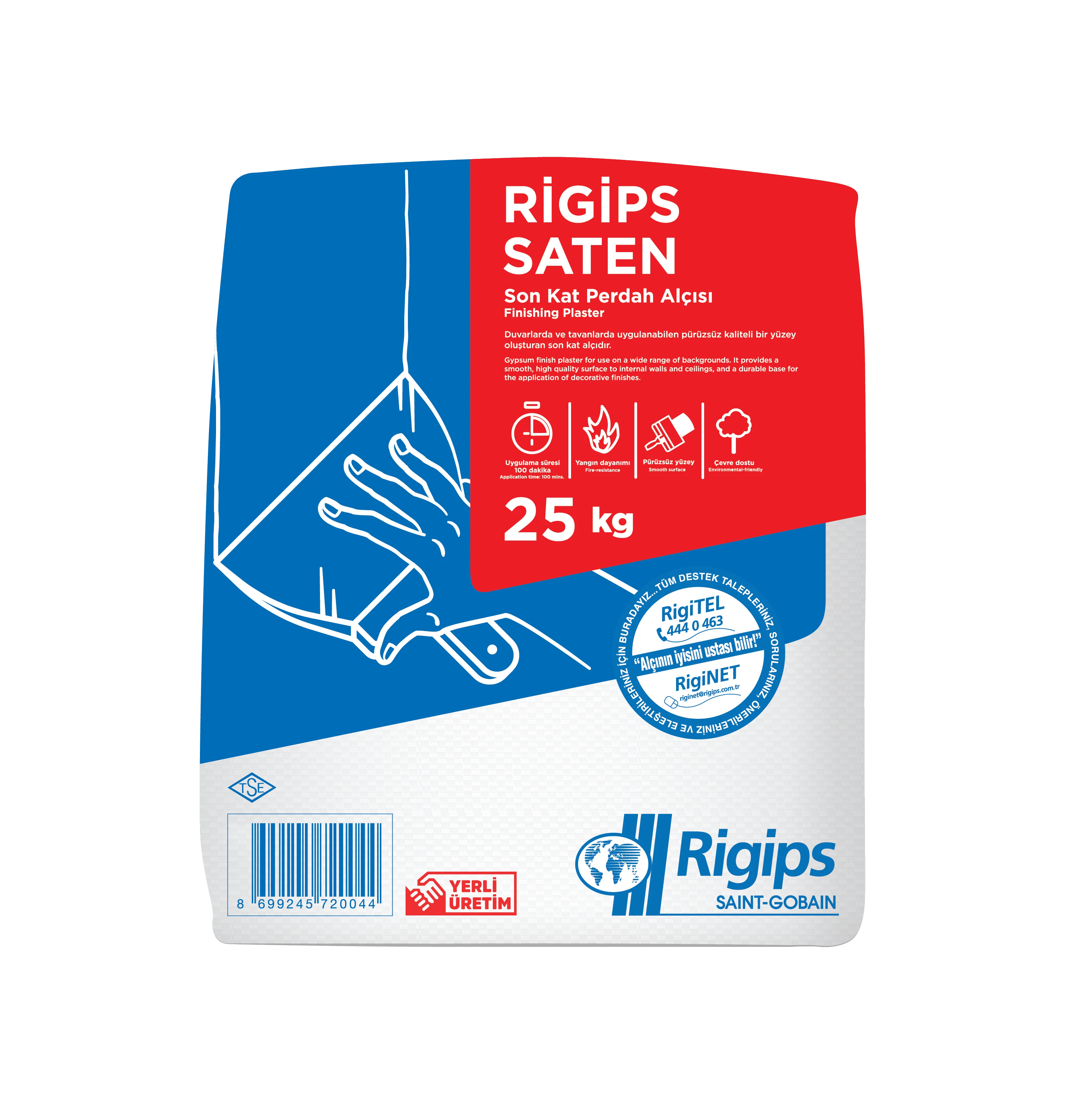 Rigips Satin Finishing Plaster Powder Rigips British Gypsum Finishing Powder Wall Putty Gypsum Powder