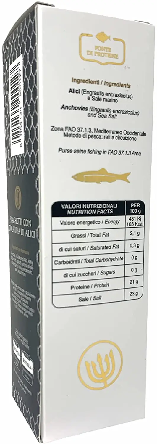 Excellent Quality Anchovies Sauce of Cetara Colatura di Alici Mr. Moris Made in Italy in Deluxe Box 100 ml