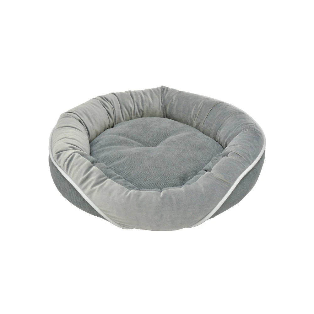 The Most Preferred ROSA ROUND Dog Bed PolyCotton Cover Grey Color Dog Bed