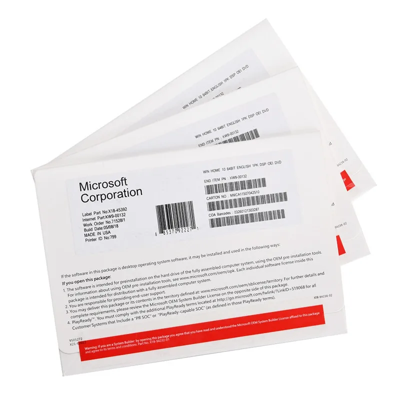 Hot sale Windows 10 home oem DVD Windows 10 home oem  full package Windows 10 home  oem DVD  by Air