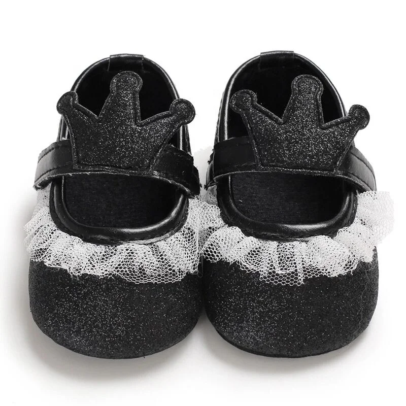 Блестящая Весенняя корона для девочек, нескользящая детская блестящая обувь для маленьких детей