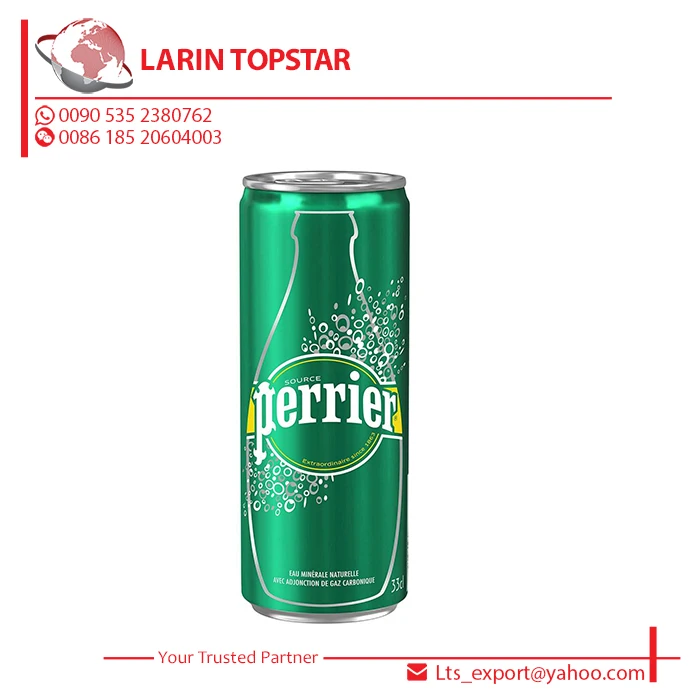 
Perrier Sparkling Mineral Water Can Slim Box 33CL 
