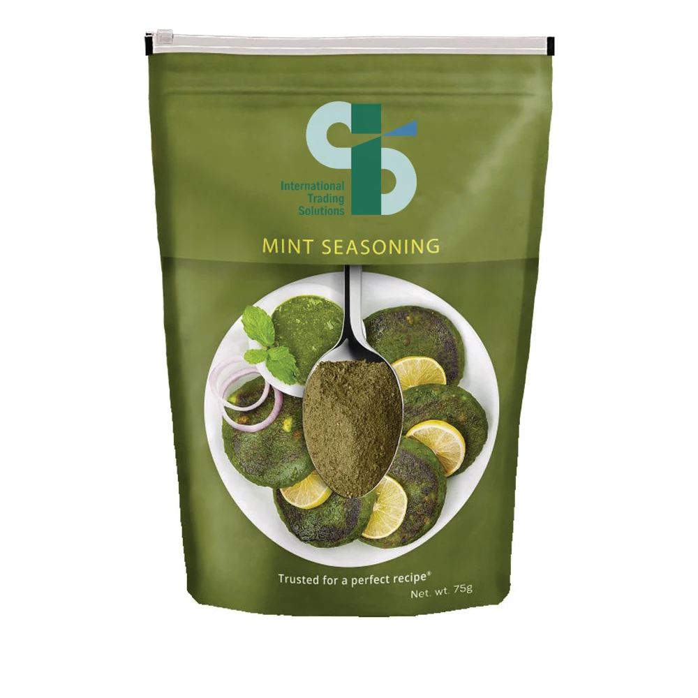 High Quality Pure Wholesale Price Light Green Powder Shape Spicy Taste Indian Spices Mint Seasoning - 75G Origin From Sri Lanka