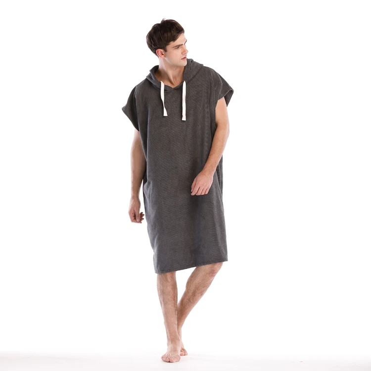
Men surf robe terry cloth hooded poncho beach towel 