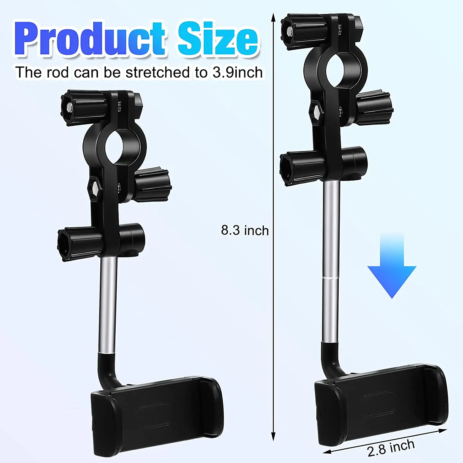 Новое поступление гибкий держатель для мобильного телефона на зеркало заднего вида с углом обзора 360 градусов автомобильный