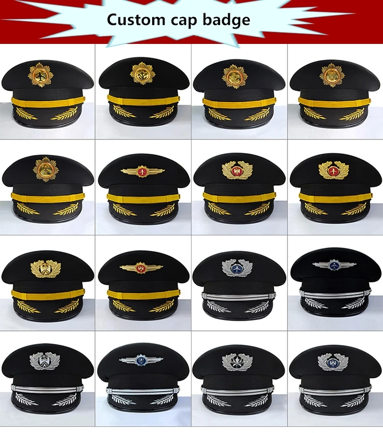 blazer royal navy officers bullion cap badges Customize Plating  cap badge Top Selling Cap Badge