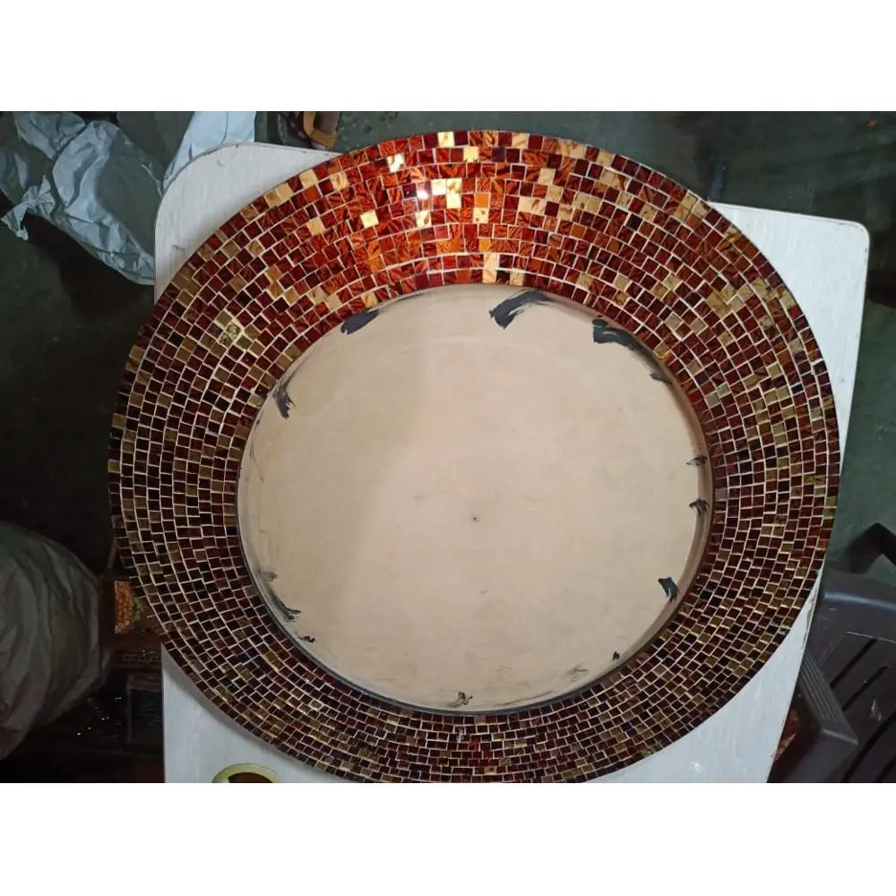 Классическая мозаичная круглая антикварная фоторамка