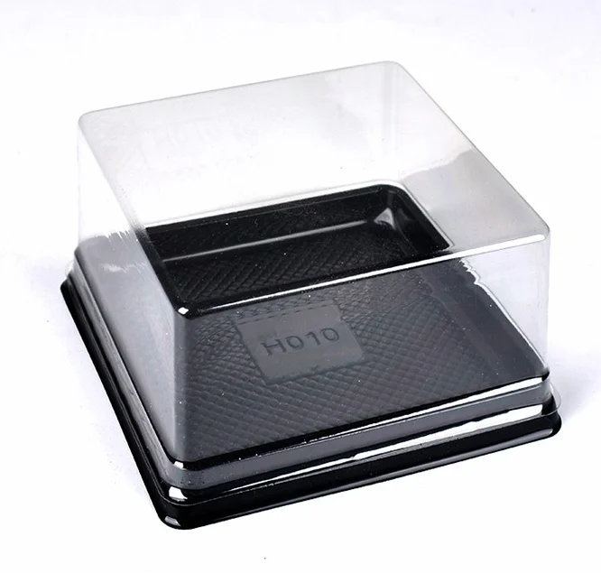 Disposable Square Portable plastic Transparent Cake Box