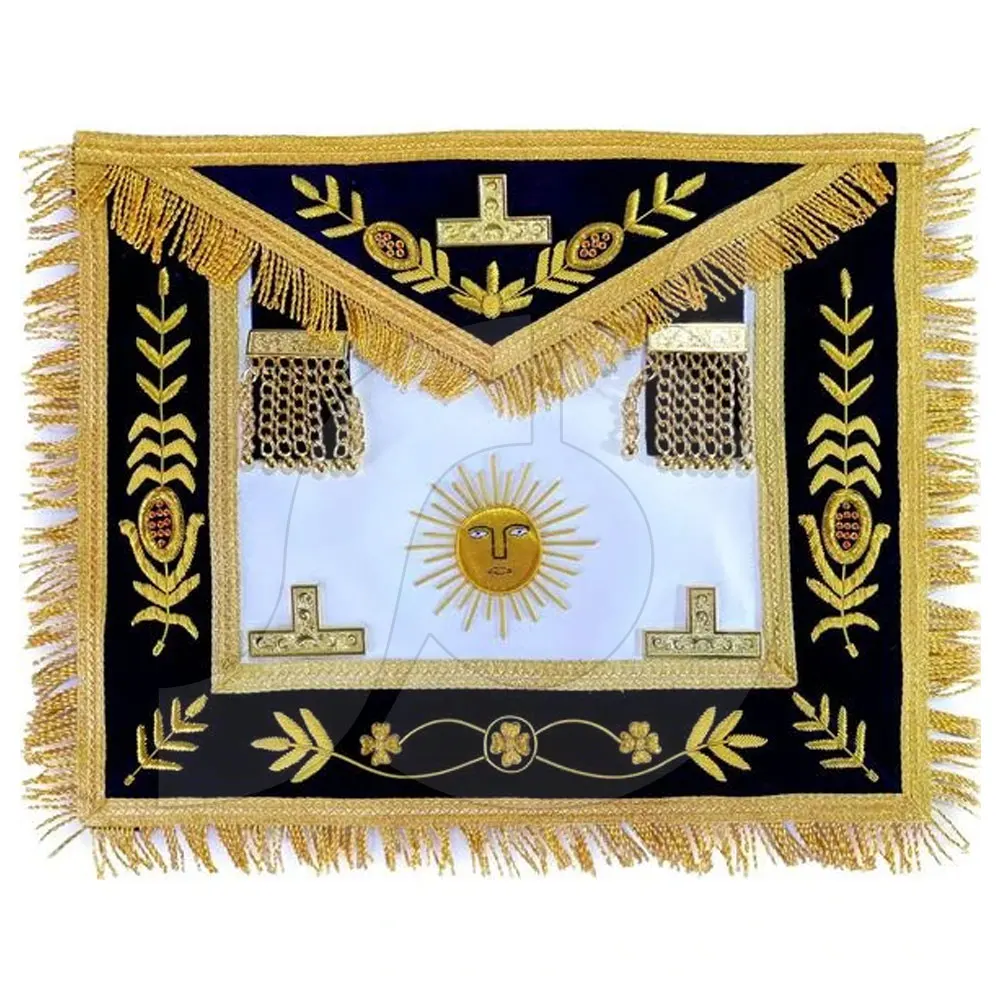 Высококачественный масонский товар кожаный фартук с вышивкой Masonic Regalia логотипом для