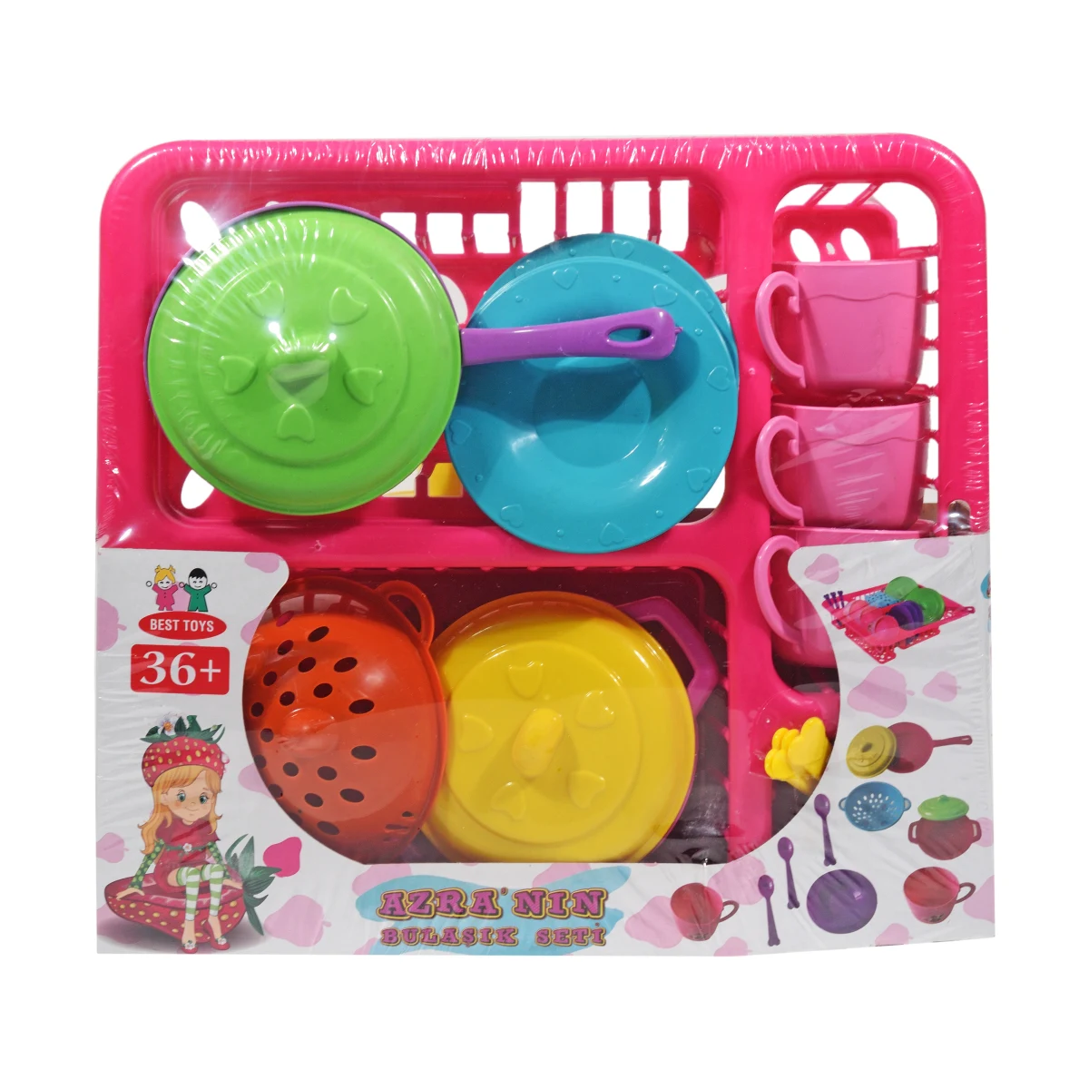 Kitchen Set With Dish Basket Toy Set Made In Turkey Manucafturer Educational Creative Pretend Play Role Play Set  Trend PP Sale (11000002783975)
