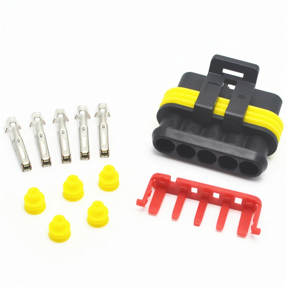 TYCO AMP 1.5 series Auto TYCO AMP 1.5 series 5 Pin Female Electrical wire Connectors 282089-1 282107-1 DJ7051-1.5-21