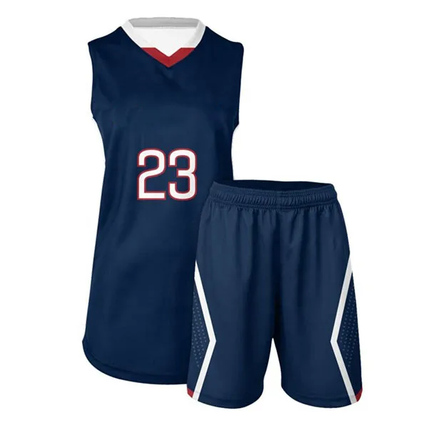 
Simple Basketball uniform With Customized Logo and Printing For Adults 