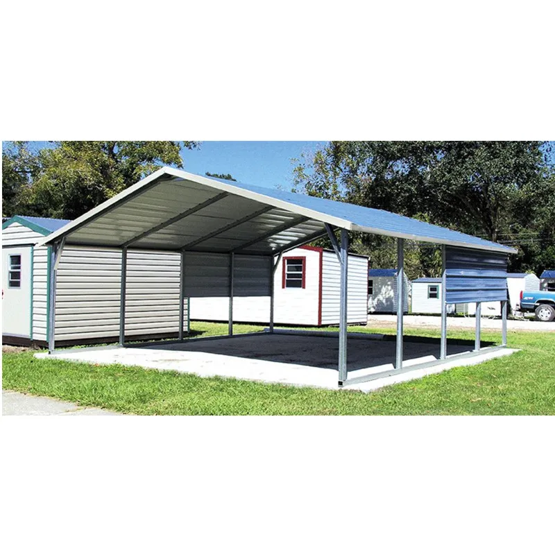 mobile cheap steel structure prefabricated canopy shelter car garage portable metal carport for sale