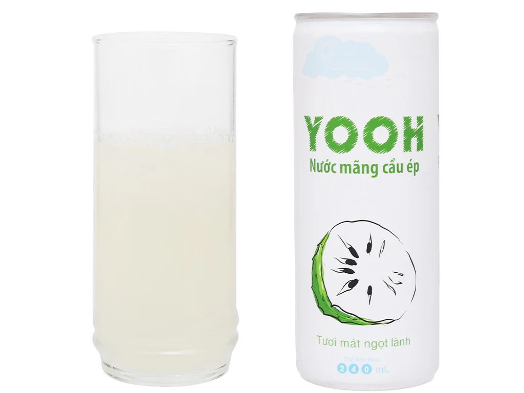 Beverage Drinks canned Soursop Fruit Juices 240ml YOOH Brand from Vietnam for Wholesale