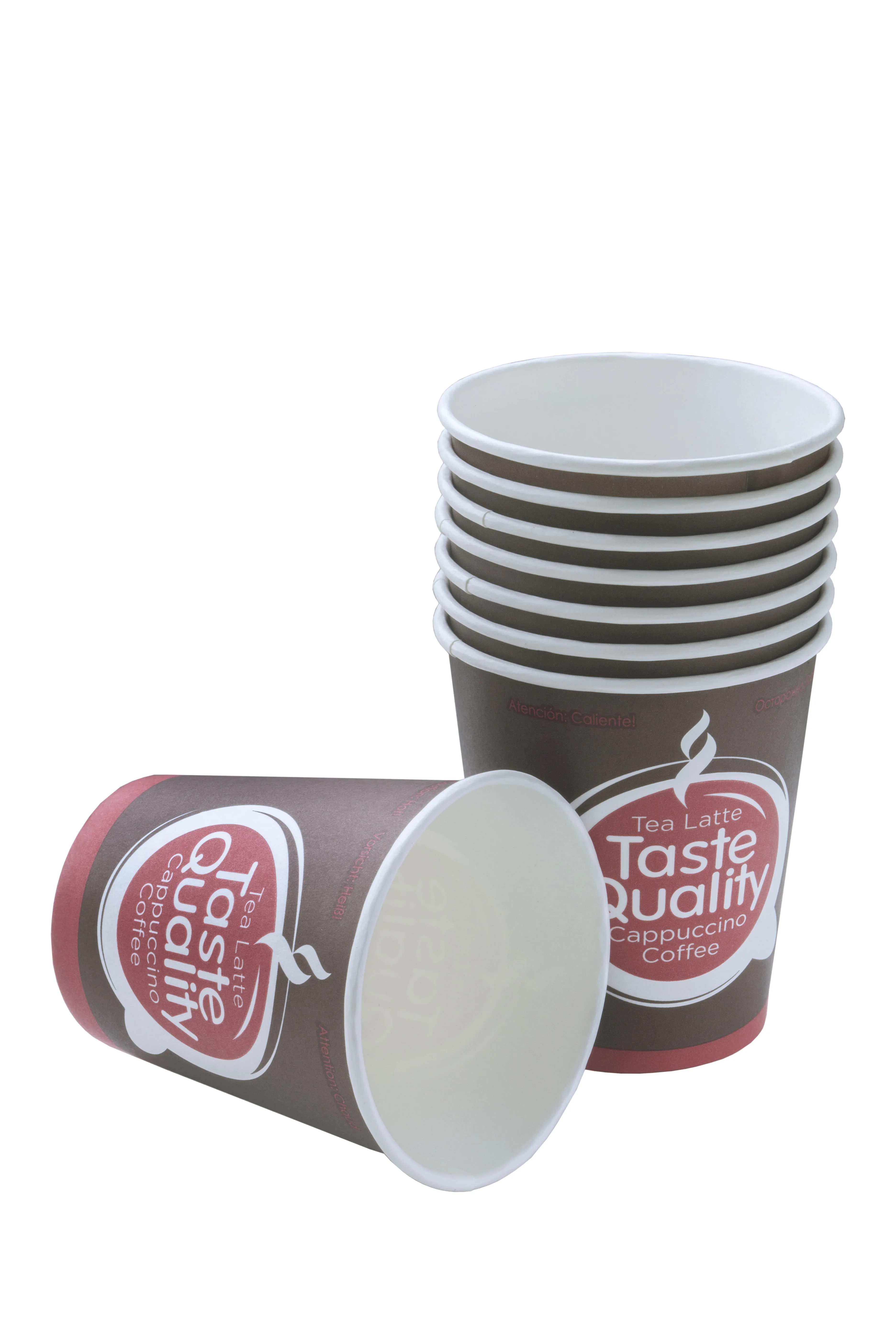 Disposable Single Wall Paper Cup Total Black 180 ml 6 Oz Coffee Paper Cup Custom Printed Paper Cups