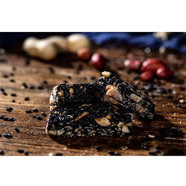 Vegan Black Sesame And Peanut Candy Bar Authentic Recipe  With Nutrition Benefit And Good Taste 113g