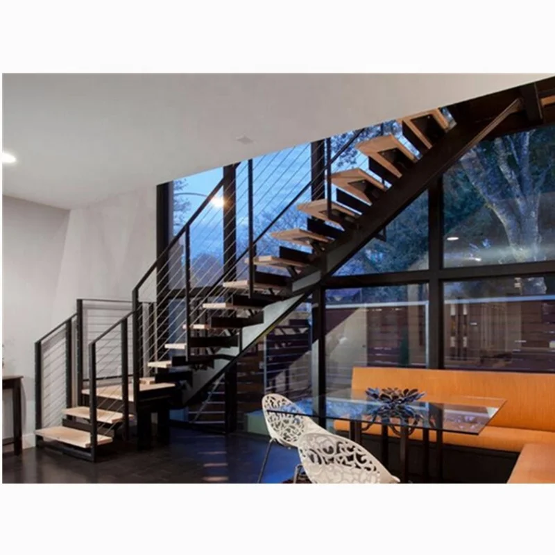 spindle stairs with straight stair case railing wrought iron