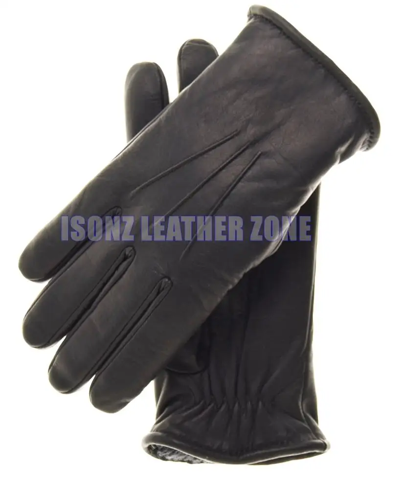 Пользовательские мужские модные итальянские замшевые кожаные зимние теплые перчатки на подкладке