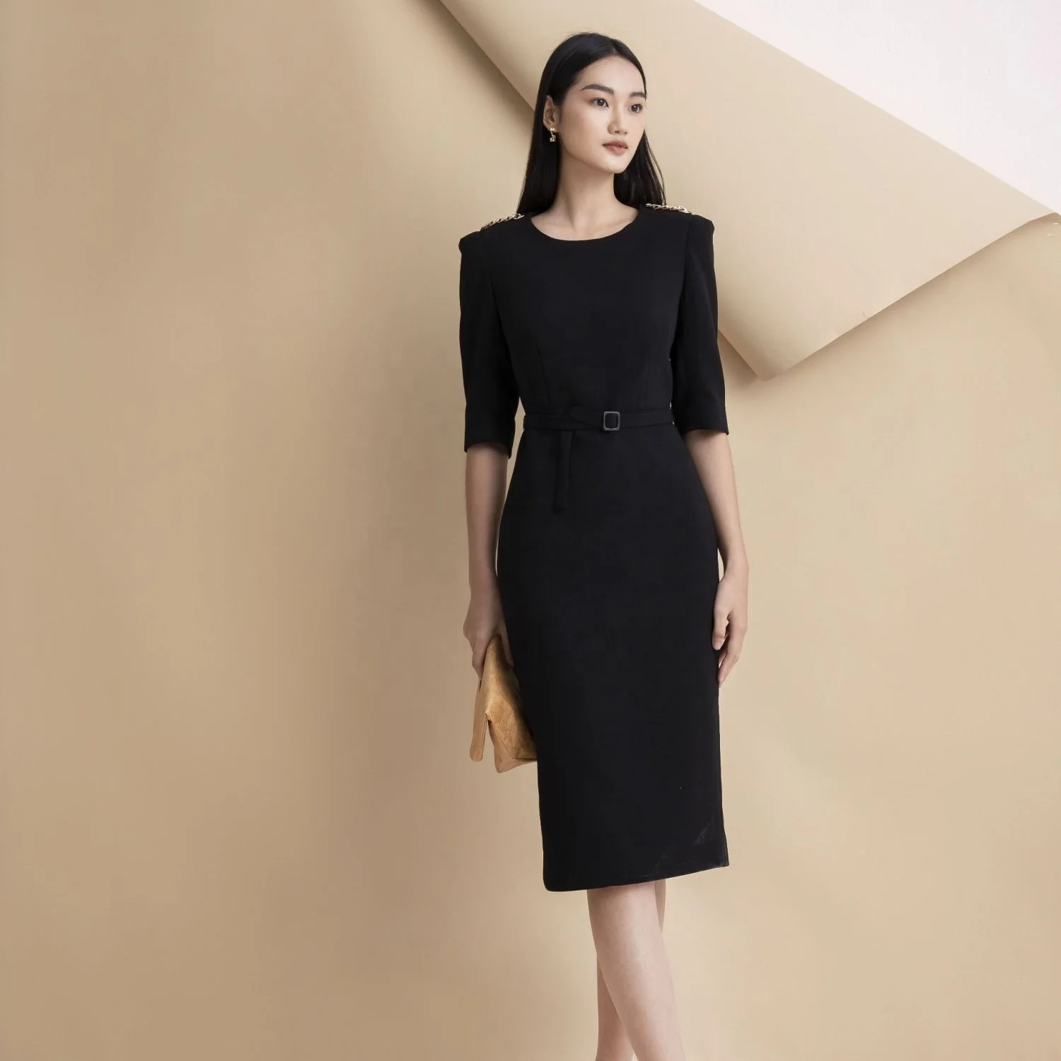 Casual Dresses Black Office Ladies Dress Women Winter Clothes High Quality Fashion Trending 2022 Vietnam Womens Designer Clothes