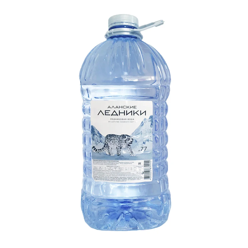 
Pure clear glacier water, PET bottles 5 liter 