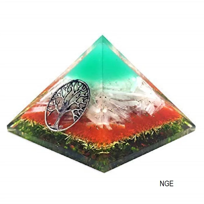 Самая мощная Пирамида Orgone из селенита пирамида Orgonite с деревом жизни для положительной энергии Selenite orgone