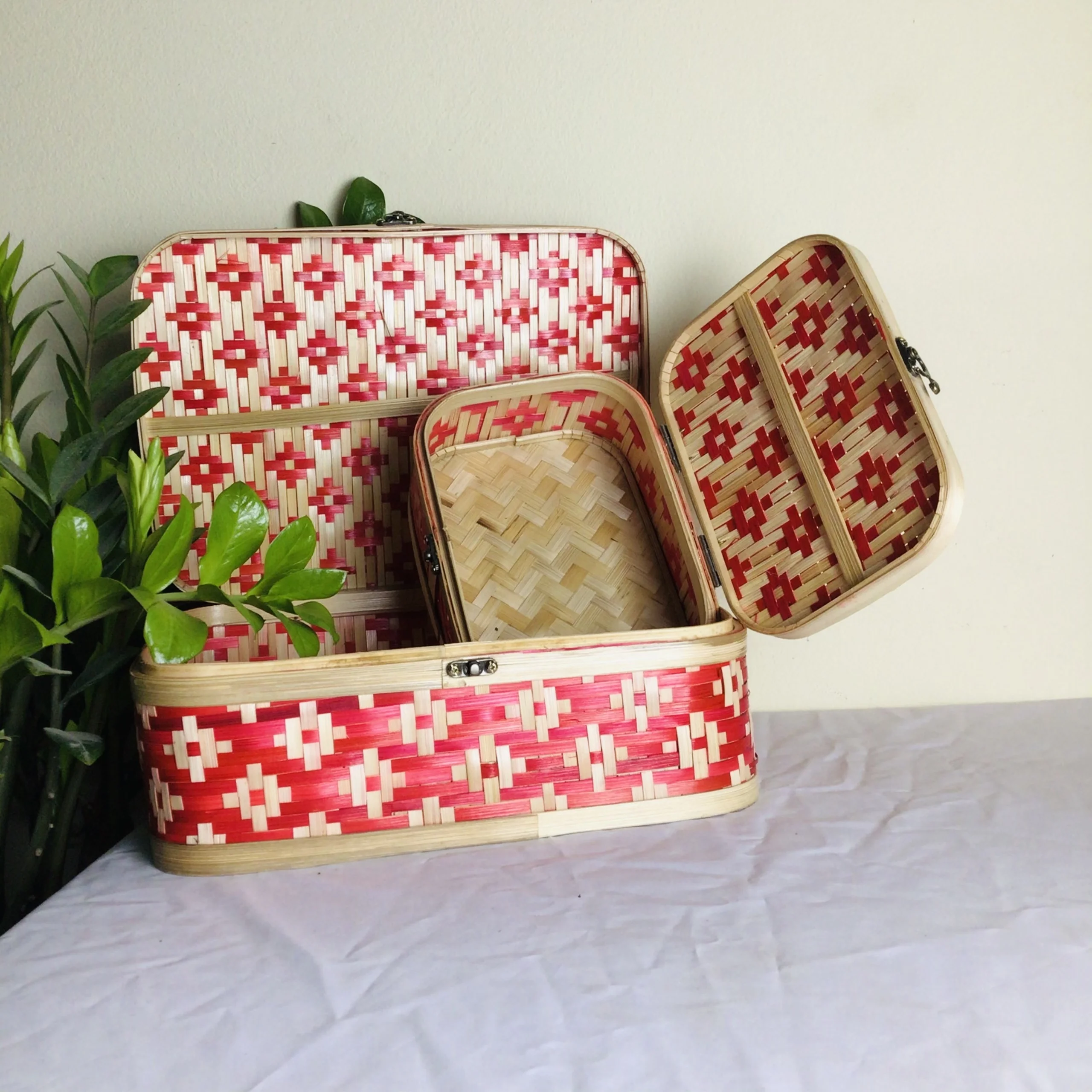 Bamboo box - eco friendly rattan  box from Vietnam handicraft creative convenient for home kitchen living room bedroom