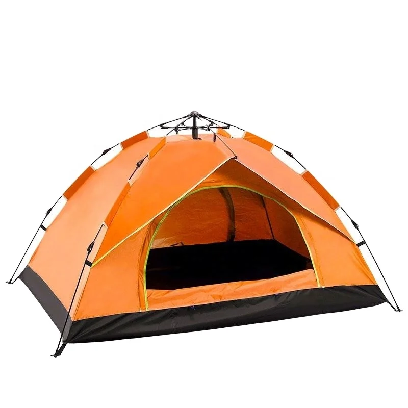 DNL Outdoor Camping Tent Wholesale Light weight 1-2 person 170T polyester fabric with silver coating Automatic Popup beach Tent