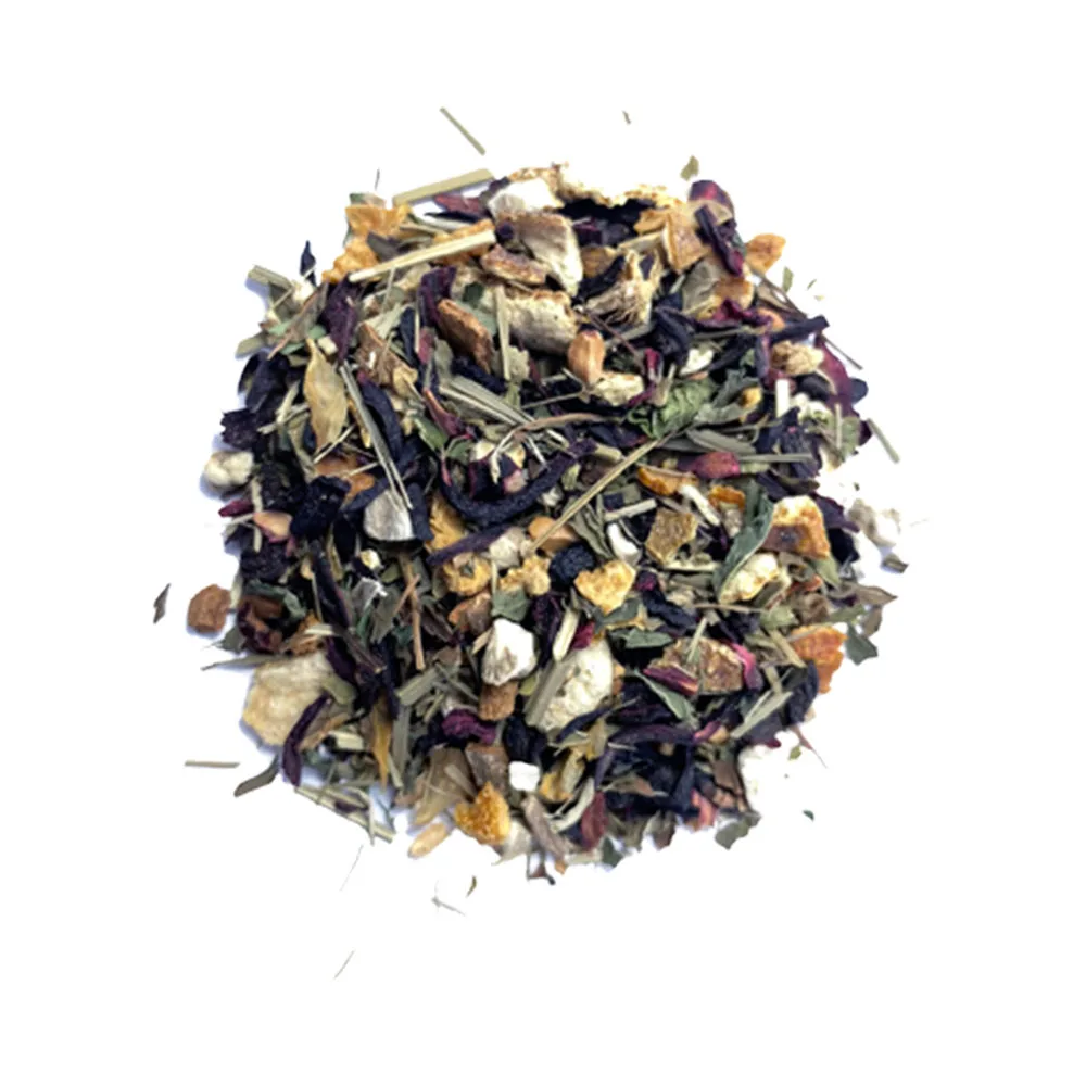 Цитрусовый гибискус-2 унции, травяной чай tisana, освежающий аромат имбиря и листьев воланской мяты, травяной чай для похудения