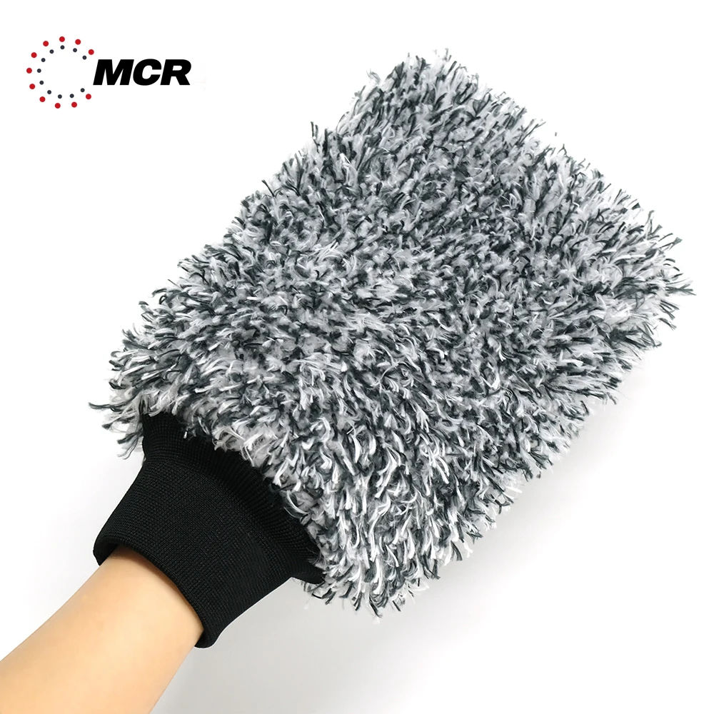 MADE IN KOREA Microfiber Deluxe CAR WASH MITT - Long Pile/SCRATCH FREE/20mm high pile/cleaning microfibre