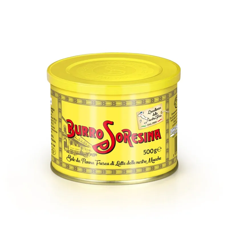 Премиум-качество, Сделано в Италии, масло Soresina, олово, 500 г, 100%, Молочный Крем, вкусный для продажи
