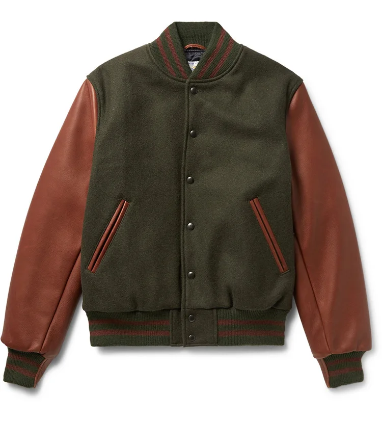 2021 Wholesale Men Custom Cotton Fleece Baseball Jacket Letterman Blank Hooded Varsity Jacket