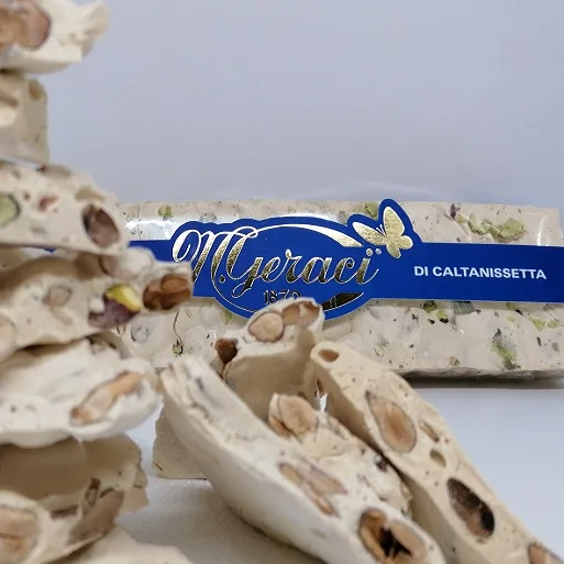 
Italian Traditional Product Torrone Bloc Nougat - Almonds and honey based crumbly sweet 