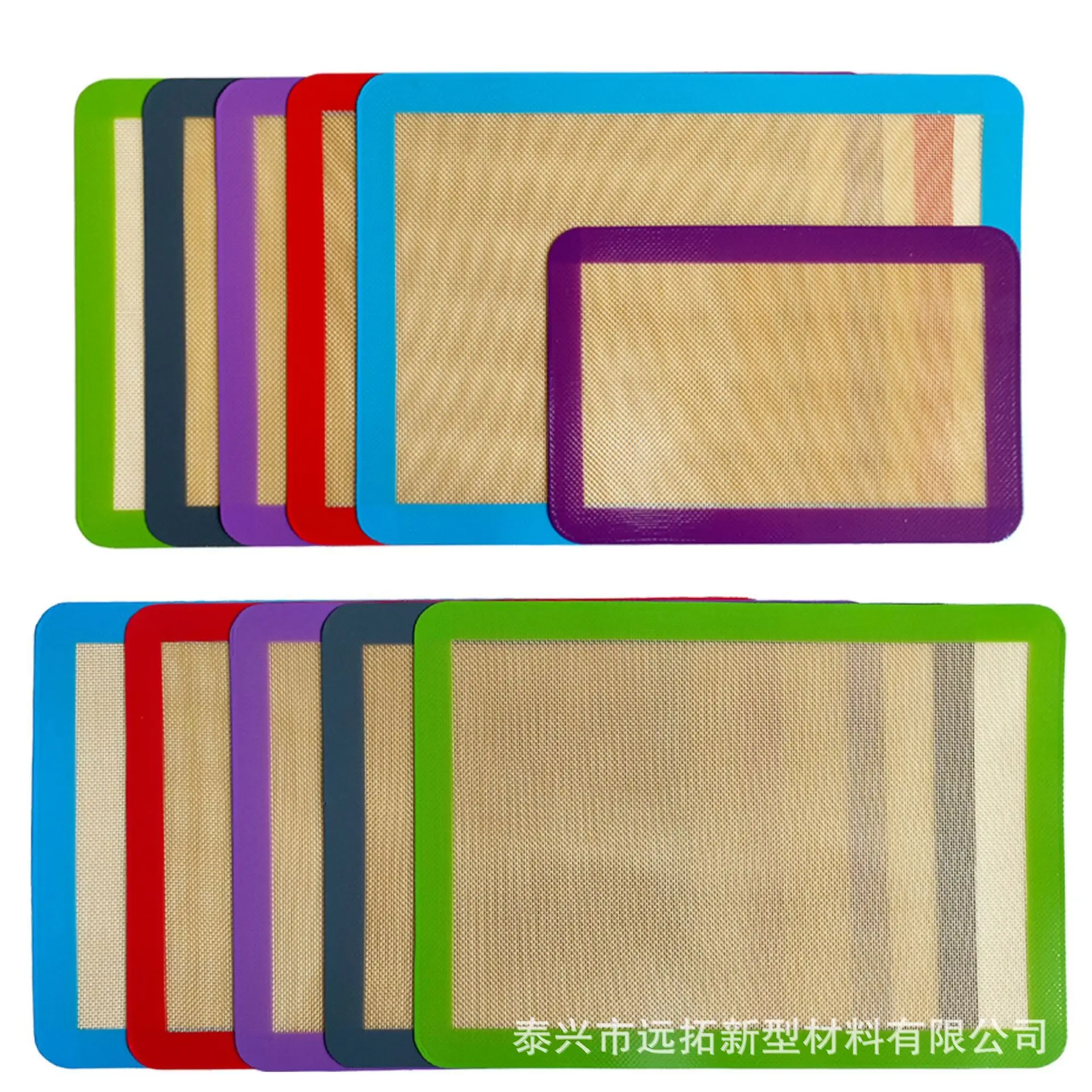 Customizable Kitchen Baking tools Square Round Air Fryer Liners Heat Resistant Non-stick silicone baking mat pastry