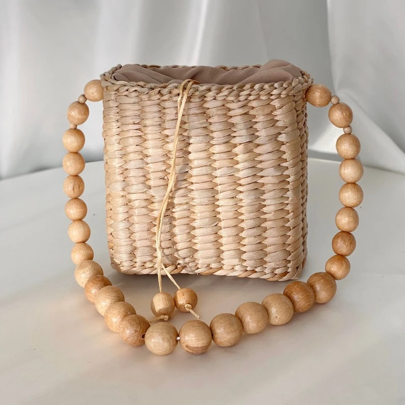 
VNPRO Customized Design Vietnam Women Bucket Straws Handmade Soft Sea Grass Shopping Travel Tote Handbag bags 