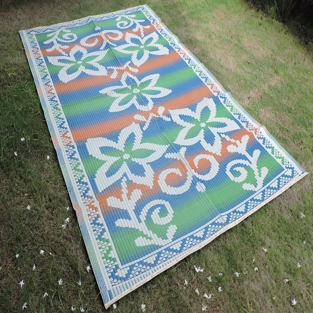 2022 Small Patio Outdoor Straw Tube Rugs Plastic Mat Roll And Carpets & Polypropylene Recycled Woven Plastic Rv Waterproof Floor