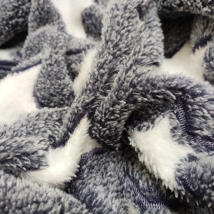 
Double-sided Stretch plush five-pointed double side star printing pajamas blanket hometextile fabric 