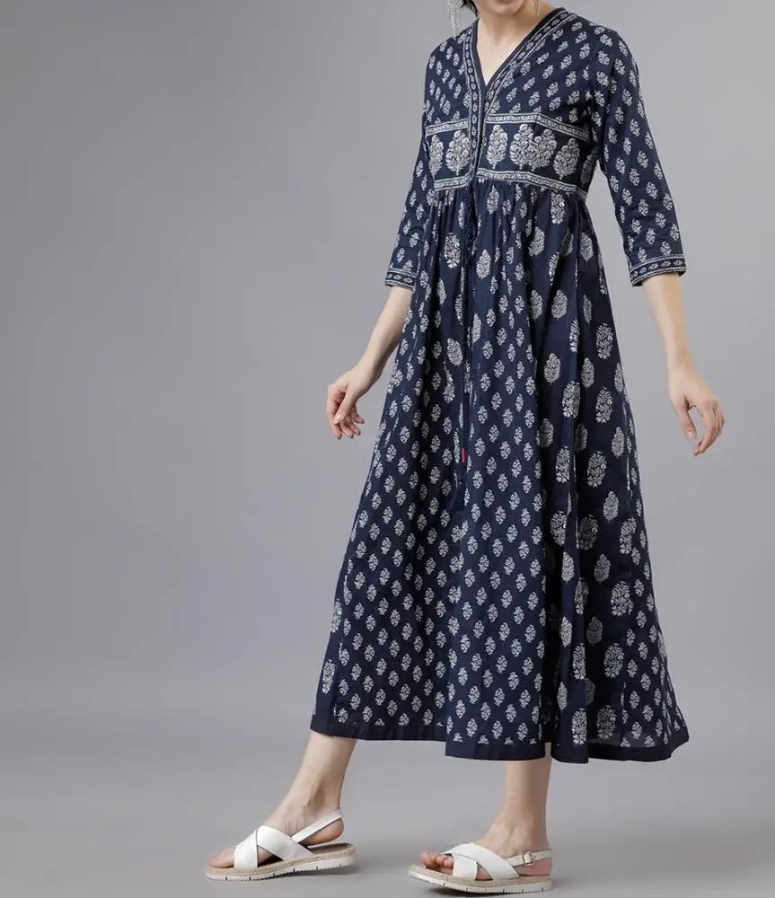 Wholesale Women Lady Fashion Western Style Print Dress