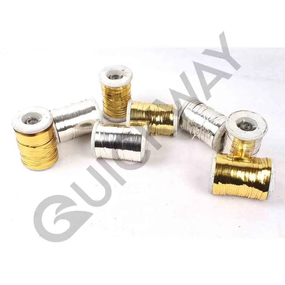 Gold and Silver French Bullion Wire For bullion Wire Flat embroidery Work