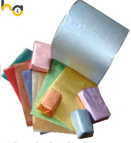 8011/1235 colored laminated aluminium foil with paper roll for chocolate paper packaging rolls