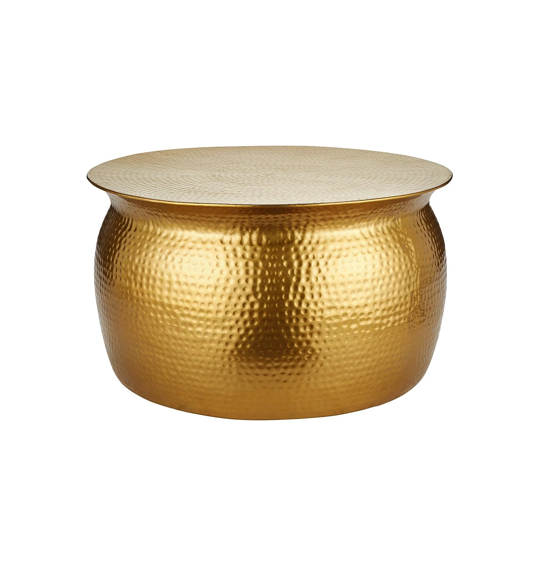 Brass Finished Hammered Aluminium Metal Coffee Table Manufacturer Latest Design Handmade Hammered Metal Side Table Supplier