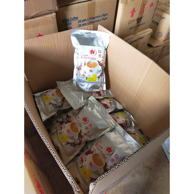 Best Price Factory Bulk Sale 3 in 1 Less Sugar White Coffee Instant Premix Coffee Drinks 15 Sachets In a Bag Low Calories Coffee