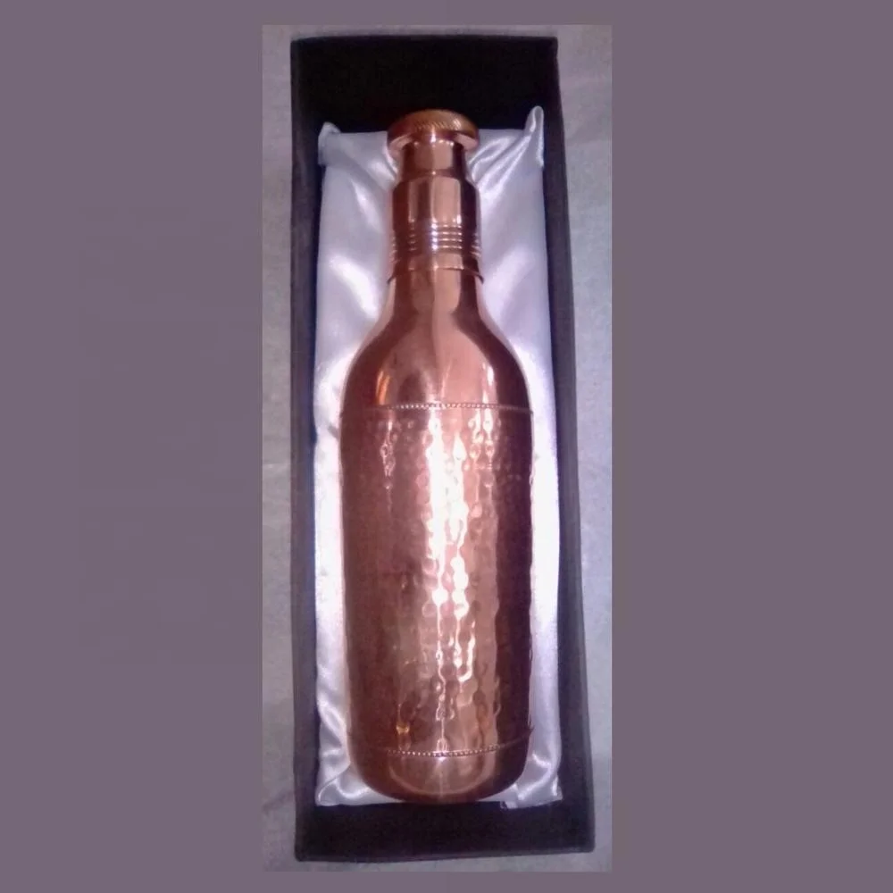 Modern Gift Pack Premium Pure Copper Water Bottle With Glasses Hand Hammered Decorative Copper Water Bottle