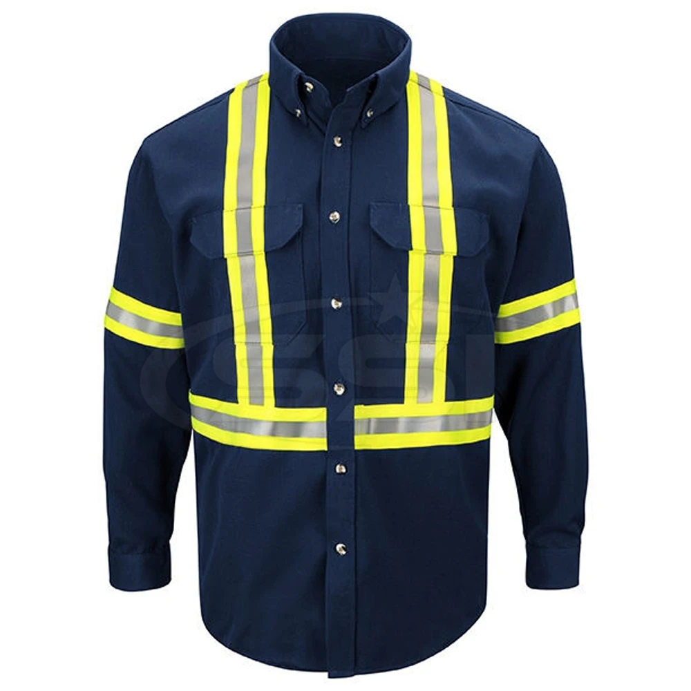 Wholesale Excellent quality Work wear high visibility safety reflective shirts for men