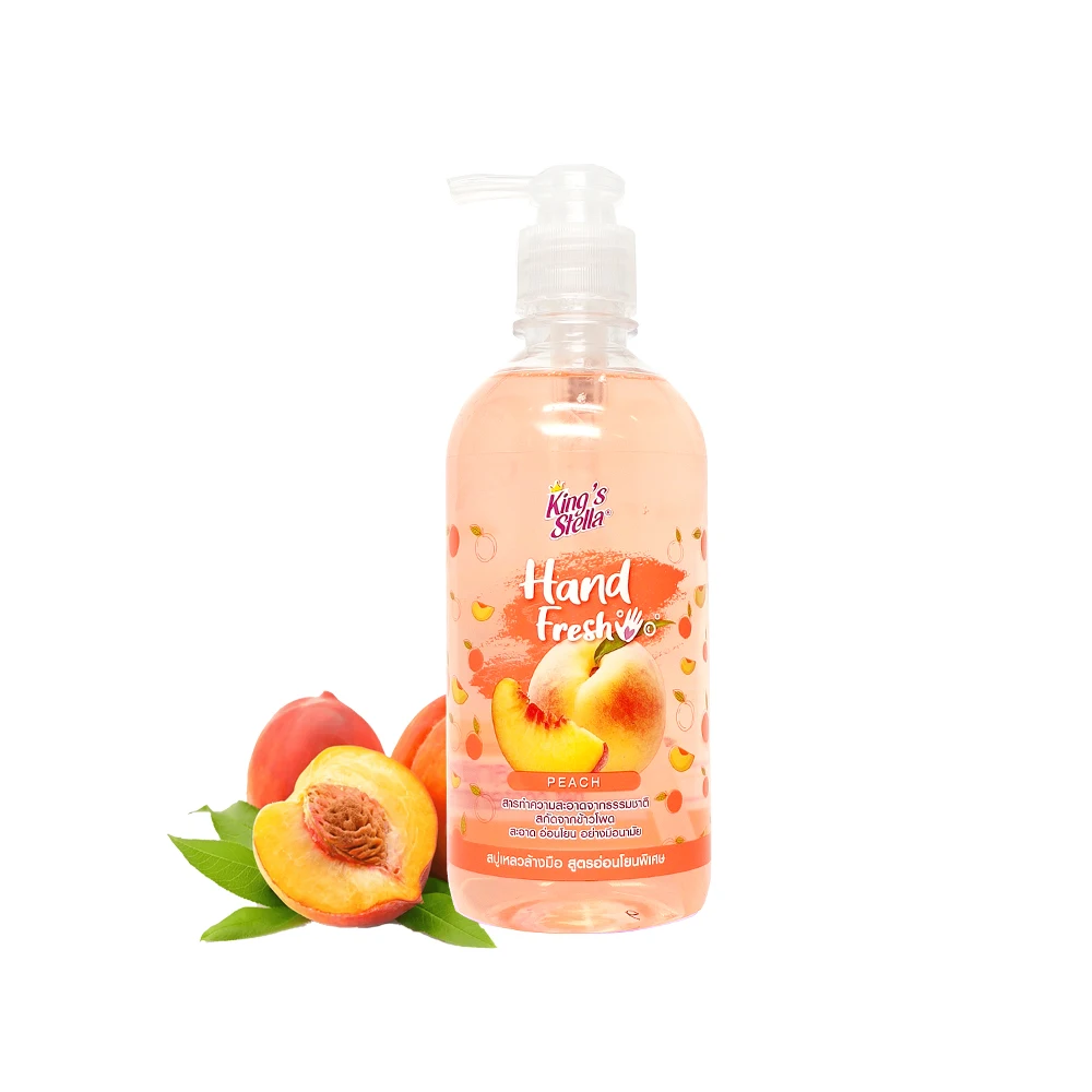 Premium Quality of Hand Fresh Extra Mild Liquid Soap 450 ml. Peach Scented from Thailand